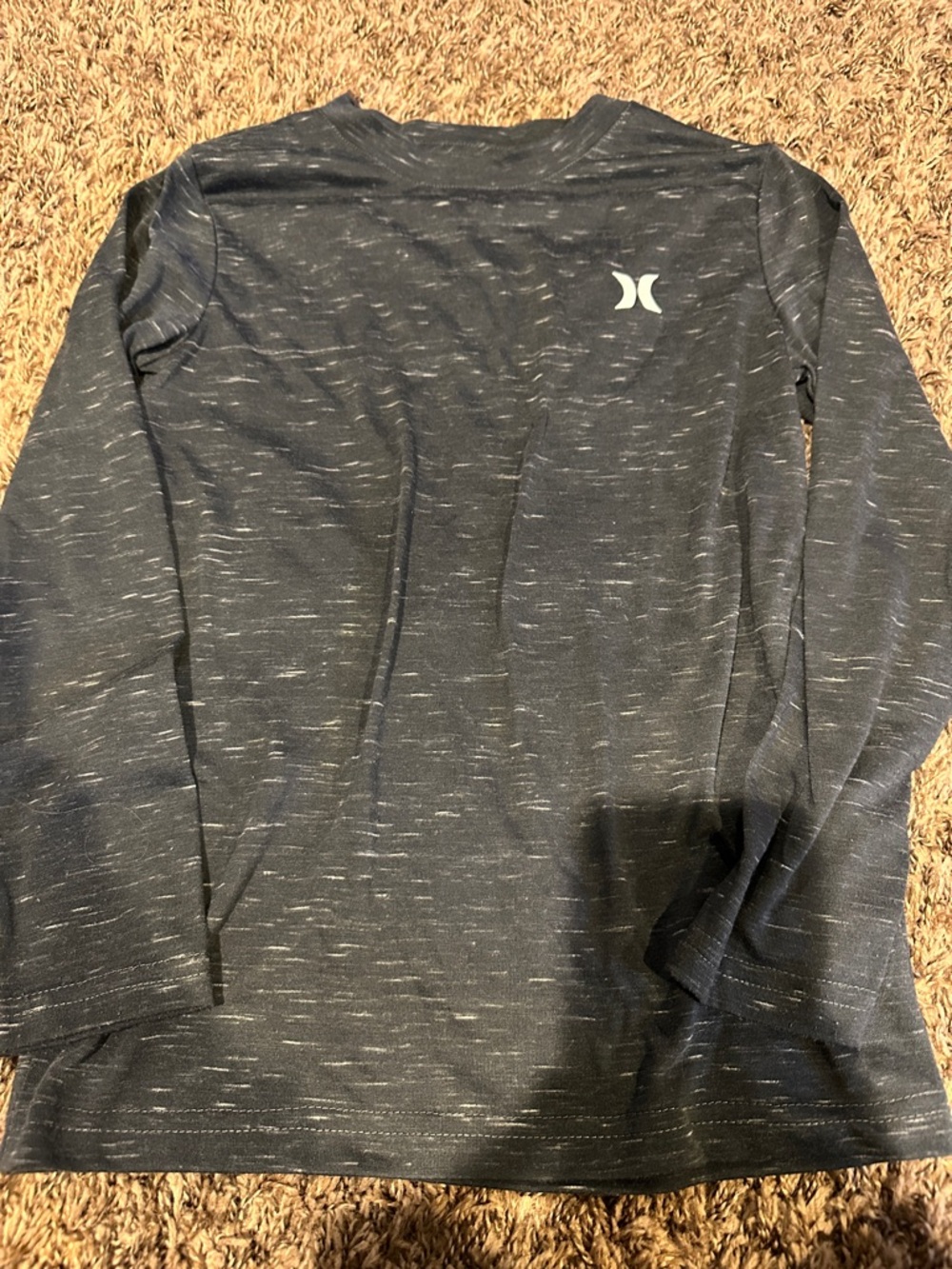 Hurley Men’s Dark Navy Heather Long-Sleeve Shirt